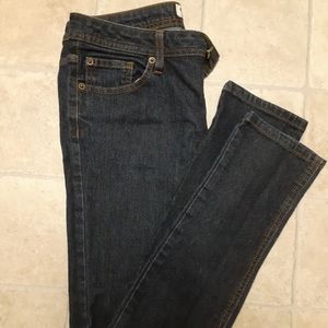 So Women's  Blue Skinny Low Rise Dark Wash Jeans Pants Size 7